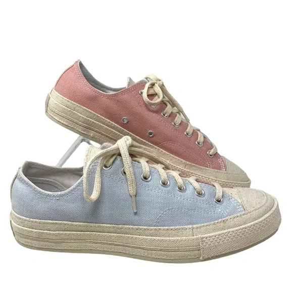 Converse Shoes Converse Chuck Shoes Low Top Canvas Blue Pink